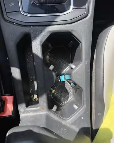 Console & cup holders before